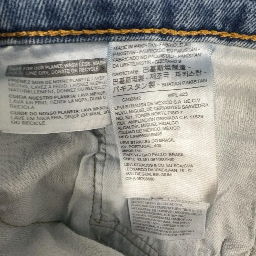 Levis 559 Jeans Mens 36x30 Light Wash Blue Relaxed Straight Stretch Denim